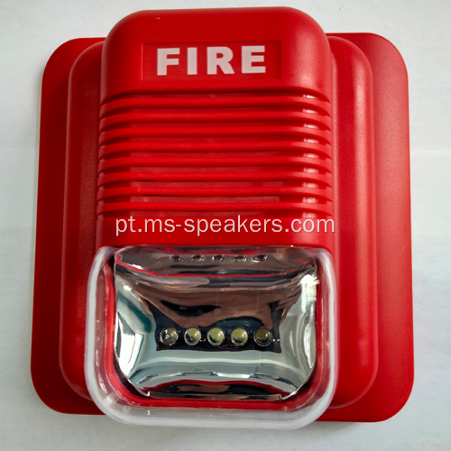 Sistema de som e luz leve para o sistema de alarme de incêndio